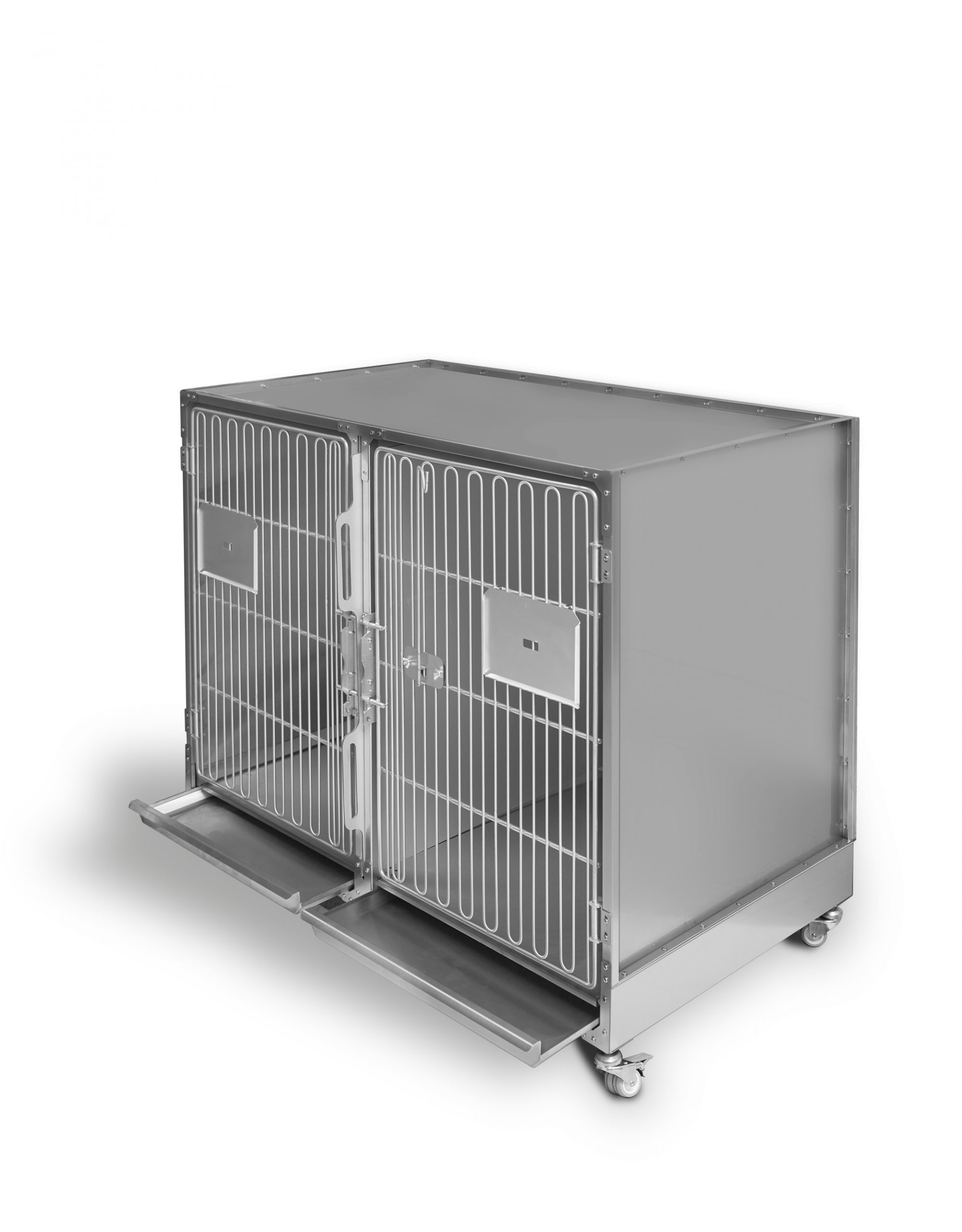 Cage en INOX pour chats et chiens (Double)